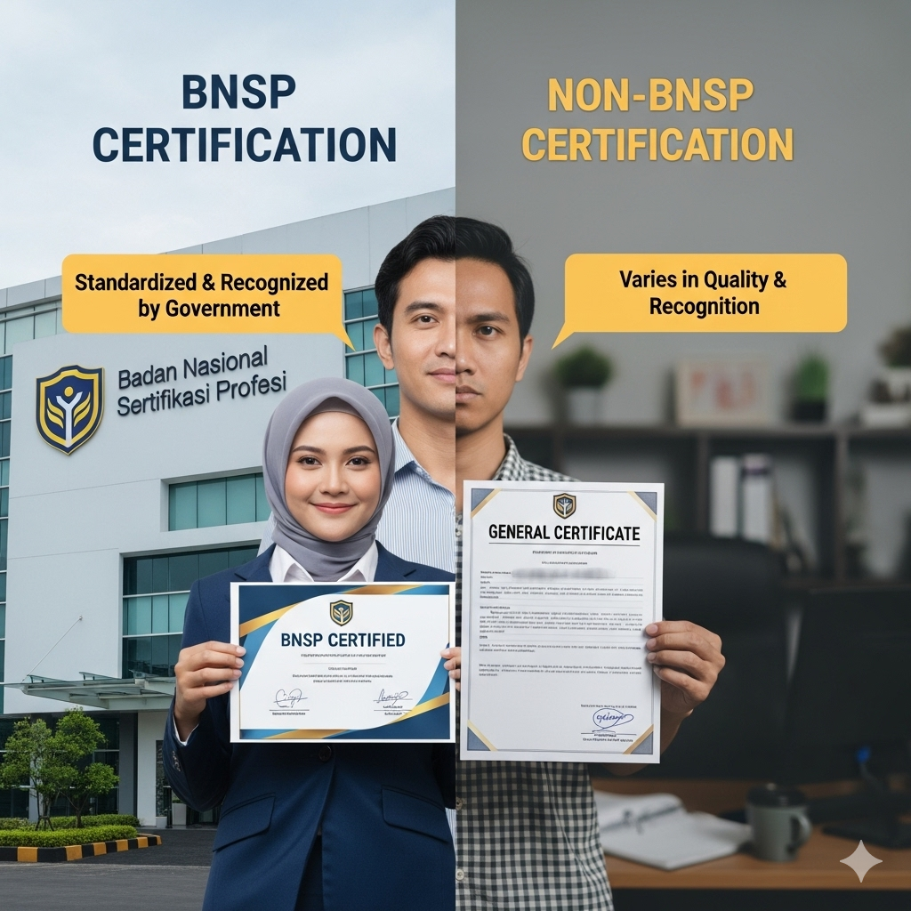 Perbedaan Sertifikasi BNSP dengan Sertifikat Non-BNSP