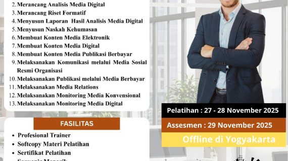 Pelatihan dan Sertifikasi Pelaksanaan Media Kehumasan